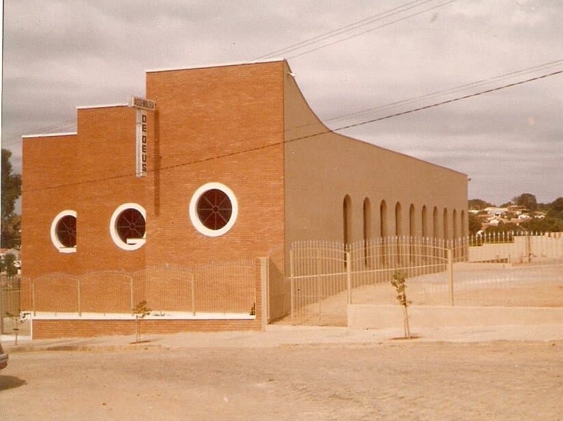 Fachada do templo - Abril de 1980